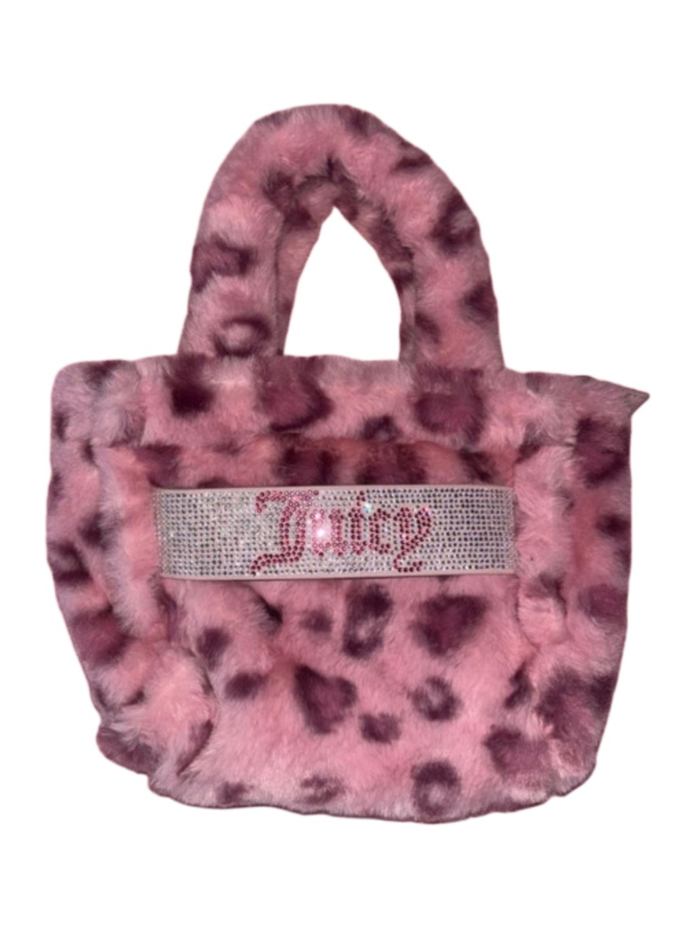 Juicy Couture Pink Faux Fur Mini Bling Handbag